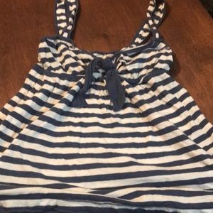 Hollister, navy/white striped tank top